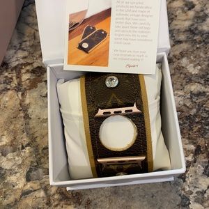 spark*l watch band in size XS made from an authentic LV bag.
